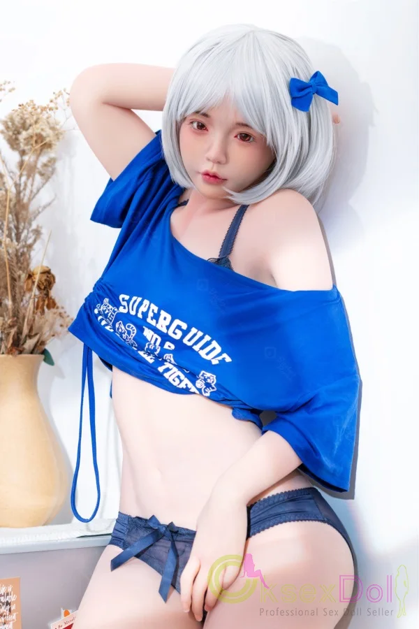 Cherry 157cm/5.15ft Judy Rona Doll Silicone Short Hair Real Doll Virgin Skinny Pretty Girl Fuck Doll