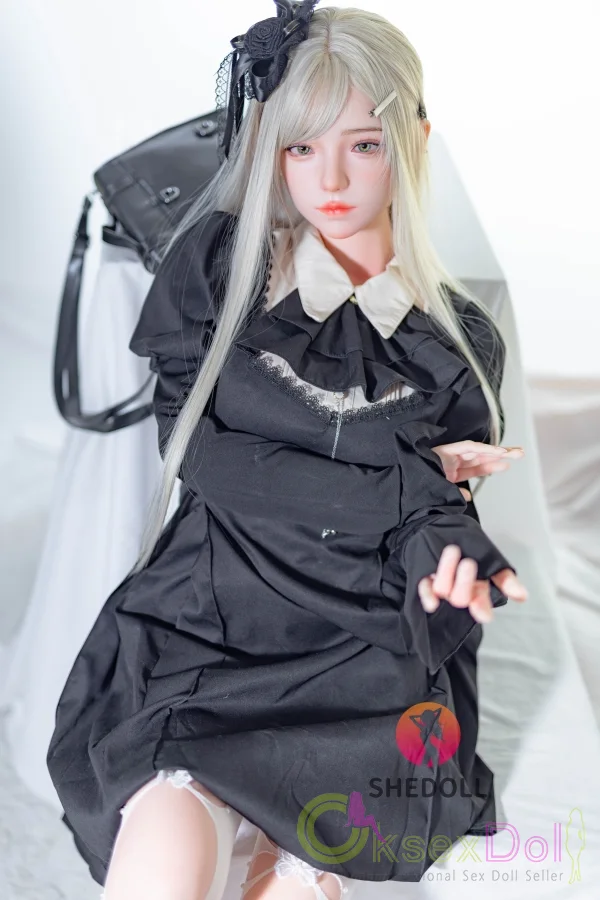 Gu Xiaoyu 158cm/5.18ft SHE Doll Silicone+TPE Smooth Hair Realdoll Virgin Skinny Gothic Style Lovedolls